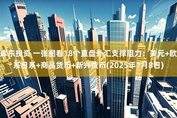 库东投资 一张图看18个直盘外汇支撑阻力：美元+欧系日系+商品货币+新兴货币(2025年7月8日)