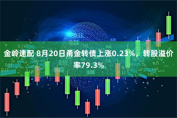 金岭速配 8月20日甬金转债上涨0.23%，转股溢价率79.3%