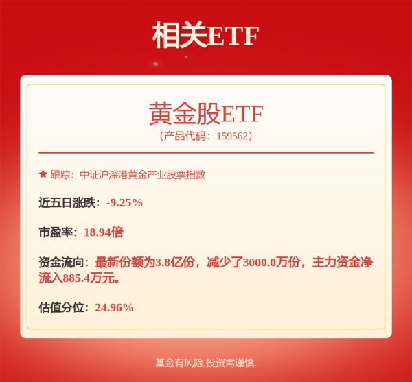 佳禾资本 避险主线：黄金稳居全球大类资产榜一，二季度黄金ETF“吸金”能力爆棚！绩优持续高股息个股值得关注